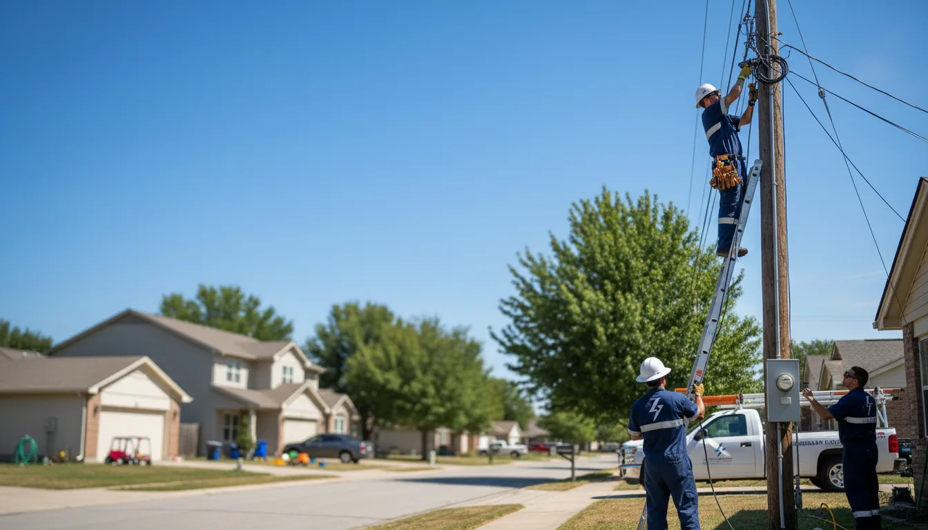 Residential electrician providing installation services in Schoenchen, KS